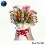 Colorful Tulip Eucalyptus Bouquet Milan fresh colorful tulips with eucalyptus