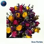Yellow Pink Rose Statice Bouquet fresh yellow roses pink roses and statice
