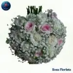 Blush White Rose Gypsophila Bouquet Milan fresh blush and white roses with baby’s breath