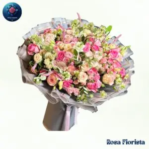 Pastel Garden Rose Bouquet Milan fresh pastel roses