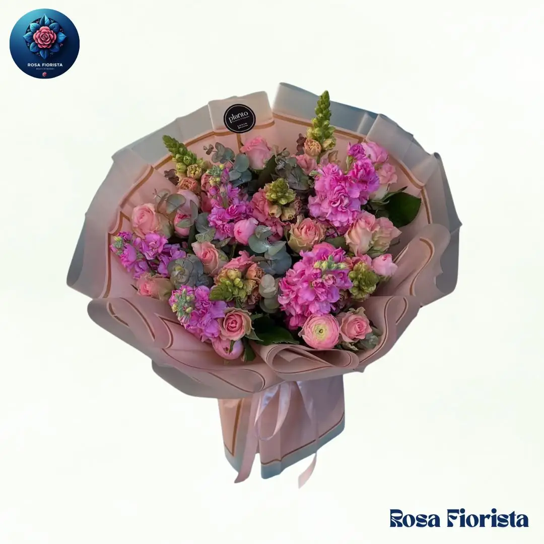 Pink Velvet Garden Milan luxury pink garden flower bouquet
