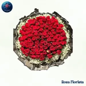 Red Bloom Saymphony luxury red flower bouquet symbolizing passion and romance perfect gift in Milano