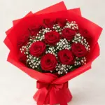 Bouquet Con Rosa Rosse fresh red rose bouquet Milan