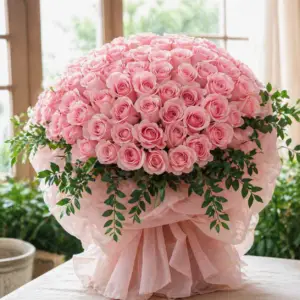 Sweet Pink Bouquet soft pink flower arrangement symbolizing love and elegance, perfect for gifting and special occasions in Milano.