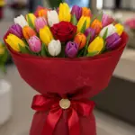 Bouquet Di Tulipani Con fresh tulip bouquet arranged elegantly for romantic and special occasions in Milano