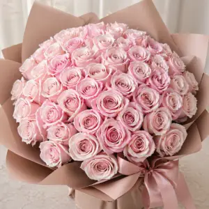 Rose Rosa Buoquet with fresh pink roses arranged elegantly for romantic gift and special occasions in Milano