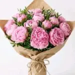 Pink Peonies Milan luxury seasonal pink peony bouquet