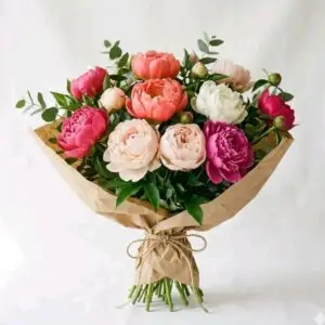 Peonies Mixc fresh luxury mixed peony bouquet with vibrant colors symbolizing joy, elegance, and beauty for special gifting moments.