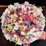 Happiness luxury flower bouquet with fresh elegant blooms perfect for gifting and flower delivery in Milano