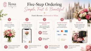 Five-step ordering infographic