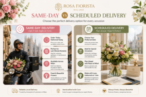 Same-day versus scheduled delivery infographic