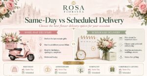 Same day vs scheduled delivery Milan