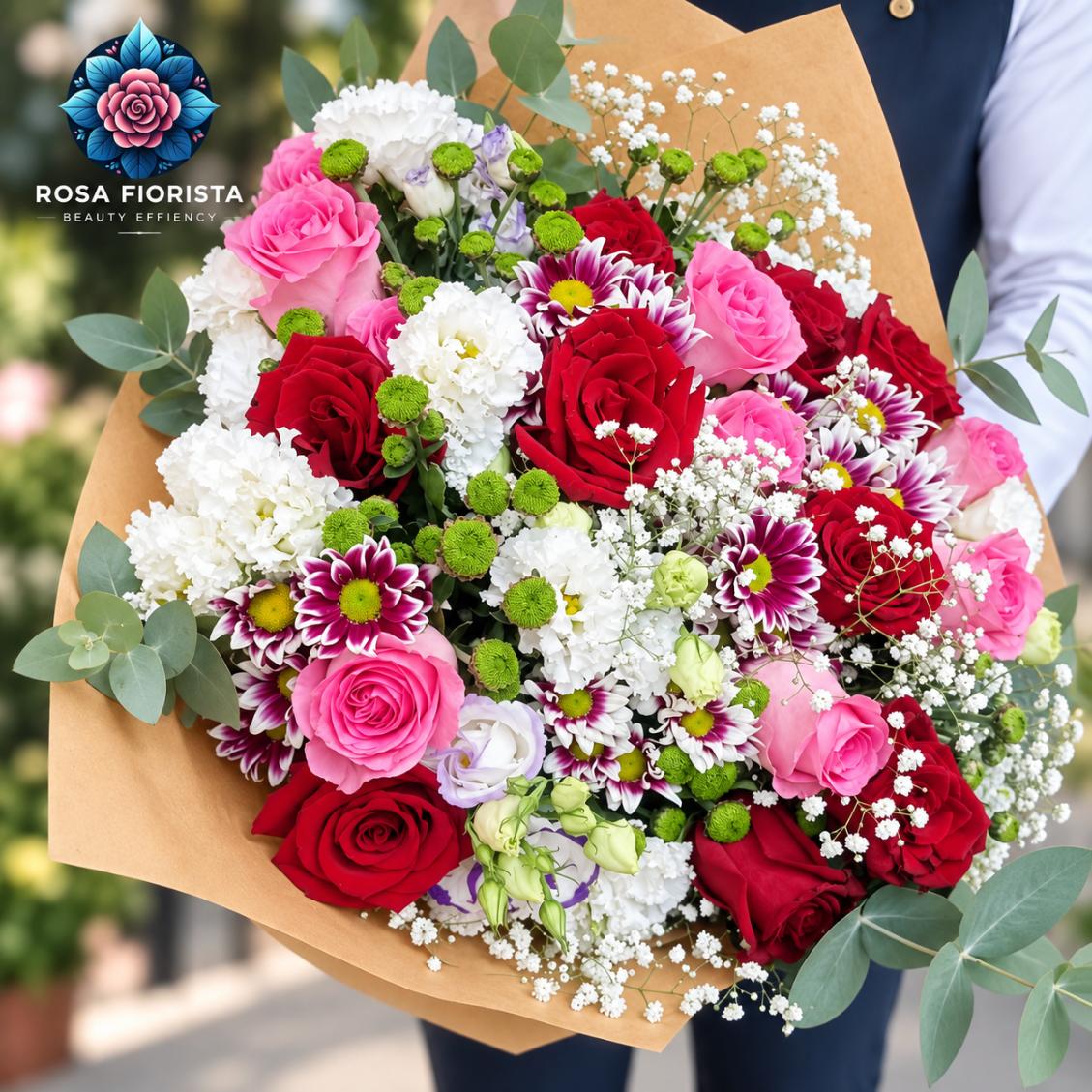 Mixto Bouquet 002 fresh mixed flower arrangement in Milan