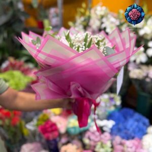 Pink Tulipani Bouquet fresh pink tulip flowers arranged elegantly in Milan