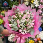 Rosa Tulipani bouquet with fresh pink tulips