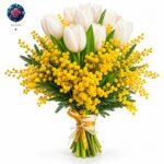 Bouquet di 30 Tulipani Bianchi with fresh white tulips in Milan