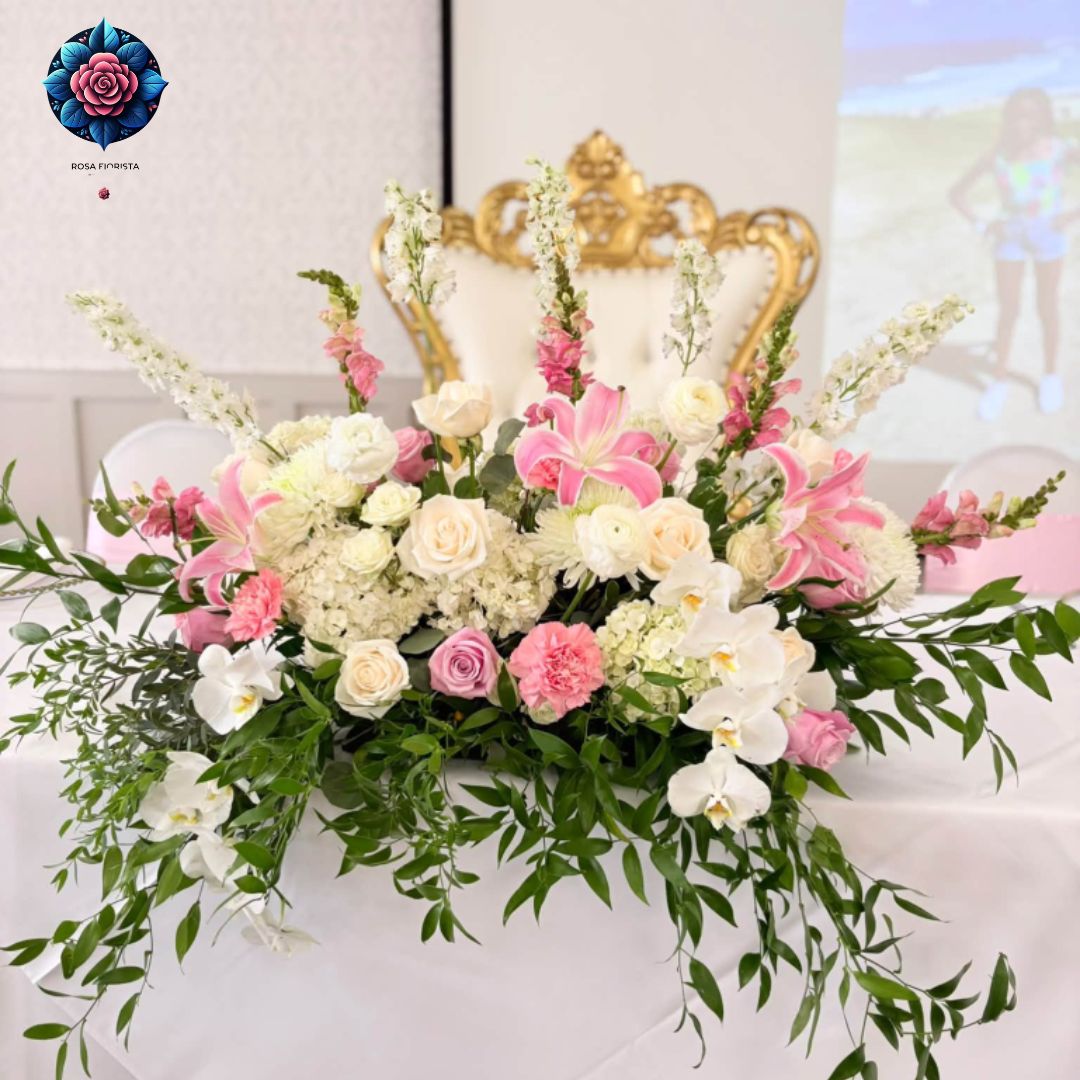 Bridal Bouqet for Table floral centrepiece for wedding reception decoration in Milan