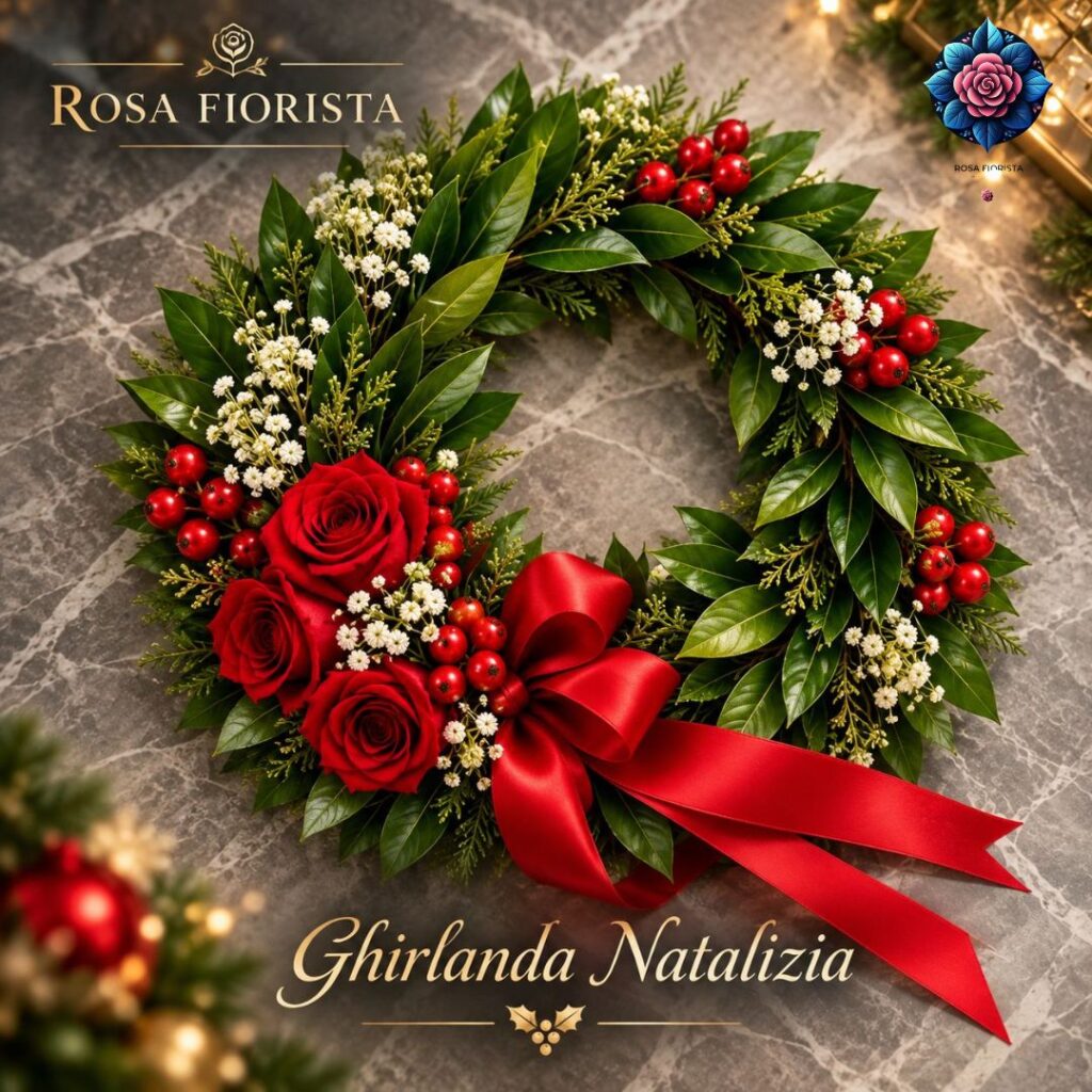 Elegant Corona di Laurea con Rose Rosse | Milano