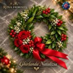 Elegant Corona di Laurea con Rose Rosse | Milano