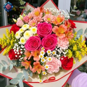 Gift Bouquet in Milano, an elegant floral gift arrangement from Rosa Fiorista.