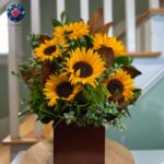 Girasoli Bouquet with fresh sunflowers arranged in Milan
