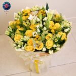Lovely Yello Mix Bouquet fresh yellow mixed flowers in Milan