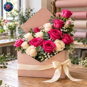 Luxury Mix Rose Bouquet, an elegant mixed rose floral gift from Rosa Fiorista in Milano.