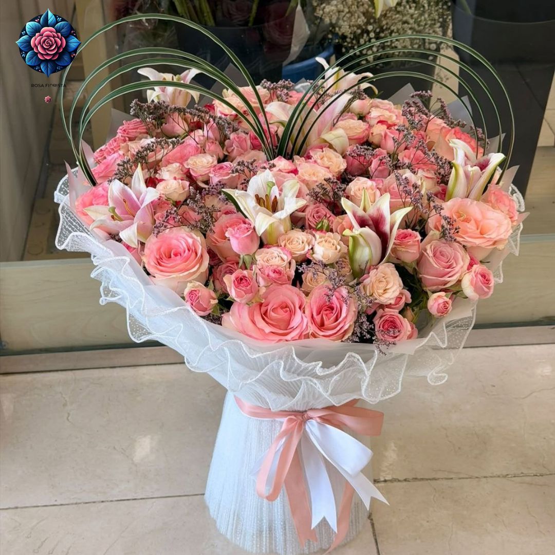 Mix Bouquet for love fresh romantic flower bouquet in Milan
