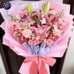 Mix Pink Bouquet with fresh pink mixed flowers in Milan