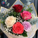Mix Rose Bouquet 001 elegant rose floral arrangement for romantic gifts and celebrations in Milan