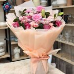 Pink Mix Bouquet fresh mixed pink flowers in Milan
