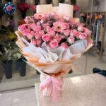 Pink Mix Roses Bouquet fresh pink roses in Milan