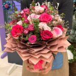 Red Love Roses Floral Mix Bouquet fresh romantic flowers in Milan