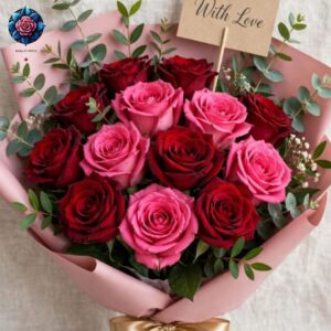 Rose Bouquet for You, an elegant fresh rose gift arrangement from Rosa Fiorista in Milano.