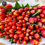 Tulipani Bicolore Rosso e Giallo fresh red and yellow tulips in Milan