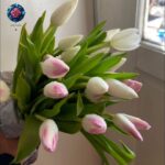 Tulips Bouquet with fresh tulips arranged in Milan