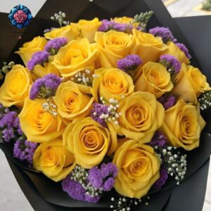 Yellow Rose Bouquet Luxury with fresh yellow roses in Milan