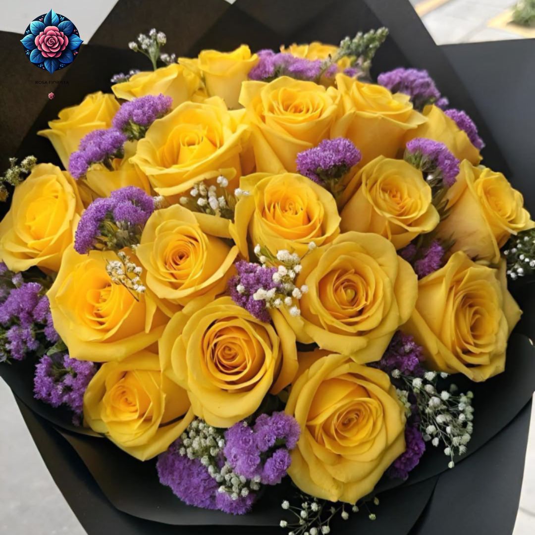 Yellow Rose Bouquet Luxury with fresh yellow roses in Milan