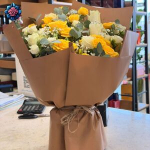 Yellow Vive Mix Flower Bouquet fresh yellow mixed flowers in Milan